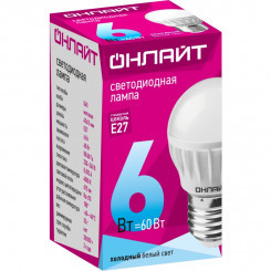 Светодиодные лампы ОНЛАЙТ шар G45 6Вт 230 E27